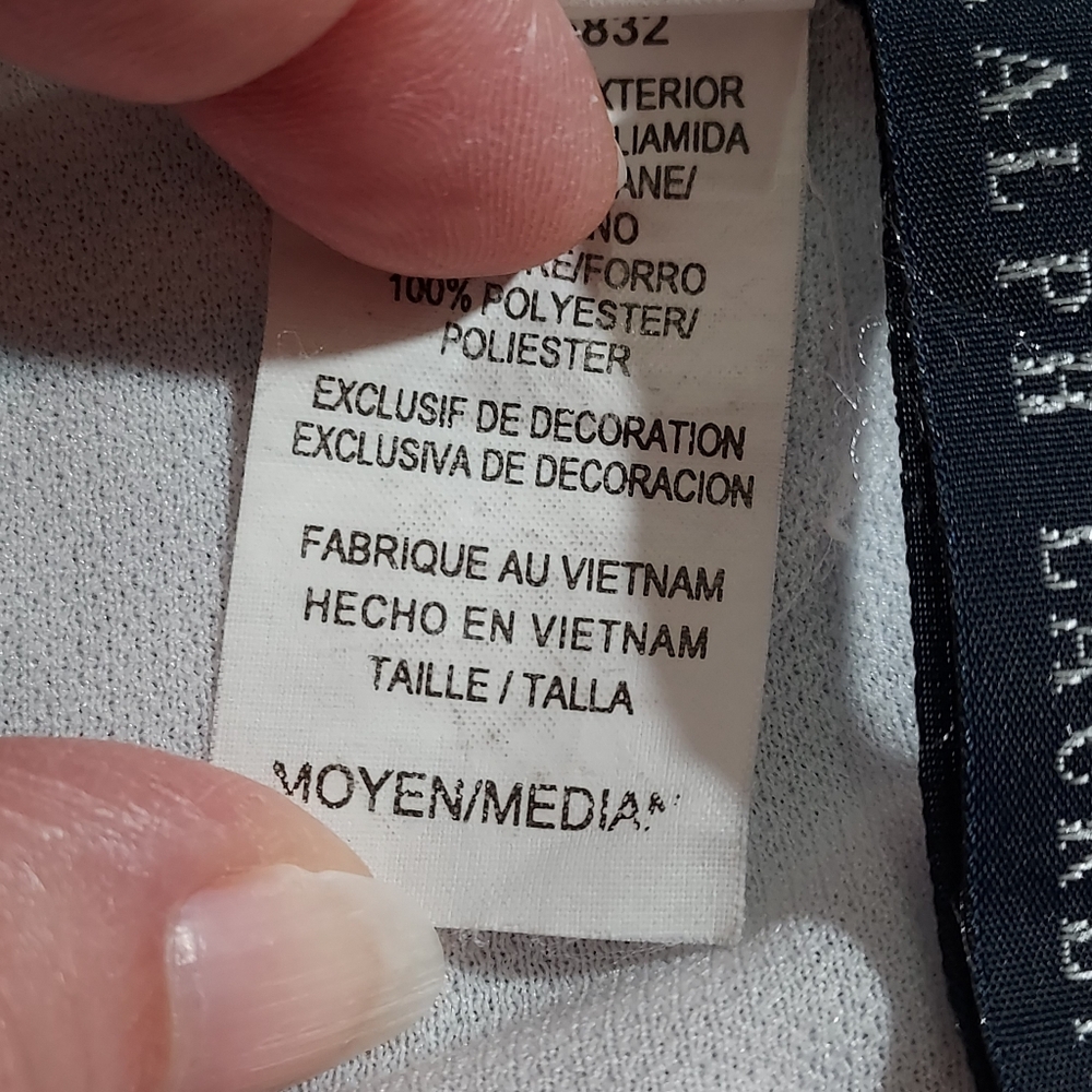 Ralph Lauren blue tie dye bikini S top, Med bottom - Picture 7 of 16